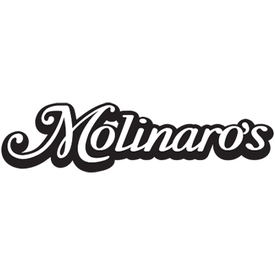 Molinaro's logo in black and white