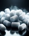 DALL·E 2024-05-09 10.33.32 - A realistic and professional image of 6mm cylindrical dry ice pellets. The image shows a collection of solid white, cylindrical pellets, each 6mm in d